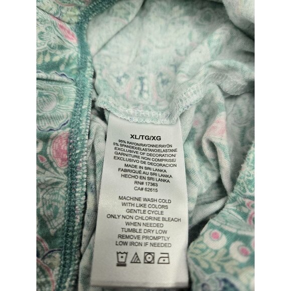 Ellen Tracy XL Womens Soft Lounge Pants - Floral Print Elastic Waist Lightweight - Picture 5 of 5